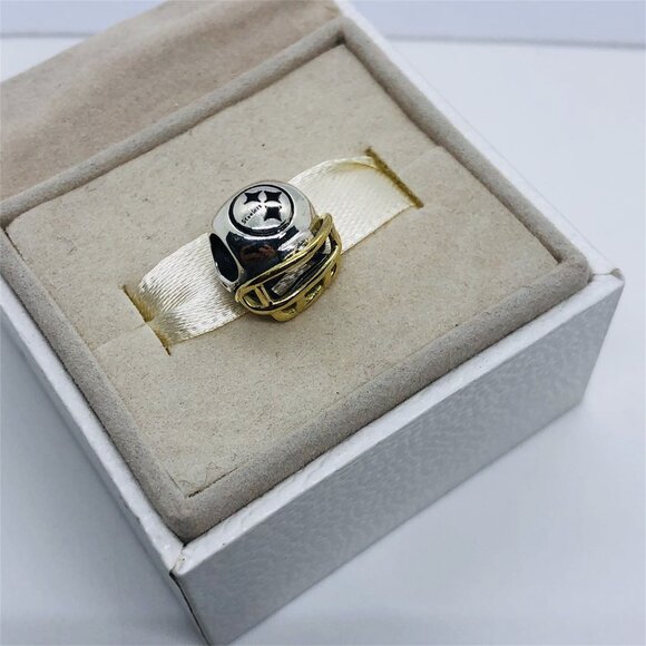 🧜🏾♀️🎀Pandora NFL Pittsburgh Steelers Football Helmet Charm - Picture 9 of 9